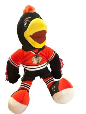 NHL licensed Tommy Hawk team mascot plush 16 inch rare Chicago blackhawks